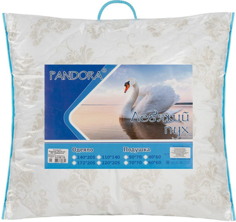Спальная подушка Pandora Лебяжий пух тик 70x70