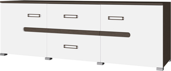 Тумба Горизонт Вегас 1600 (венге/белый глянец)