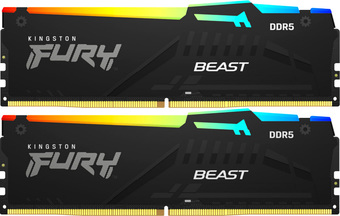 Оперативная память Kingston FURY Beast RGB 2x16ГБ DDR5 4800 МГц KF548C38BBAK2-32