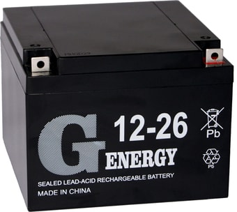 Аккумулятор для ИБП G-Energy 12-26 (12В/26 А&middot;ч)