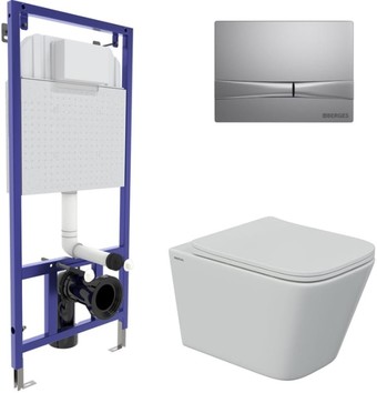 Унитаз Berges Wasserhaus Floe S Rimless 043248 (с сиденьем)