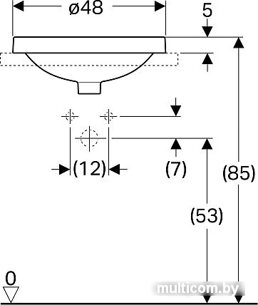 Умывальник Geberit VariForm 500.707.01.2