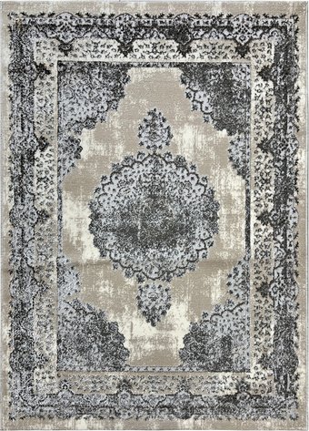 Ковер для жилой комнаты Bossan Rome D074A-GRI-BEJ (1.6x2.3)