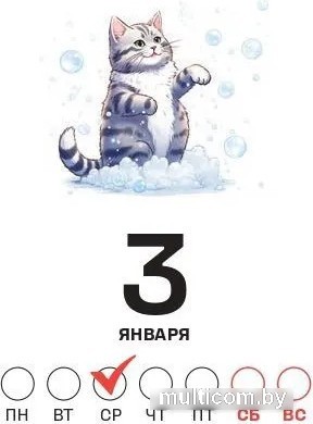 Настольный календарь Попурри Нейрокот на каждый день 2024 4810764007025