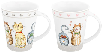 Набор кружек Elan Gallery Без кота жизнь не та 880109