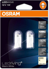 Светодиодная лампа Osram W5W LEDriving Warm White 2шт [2850WW-02B]