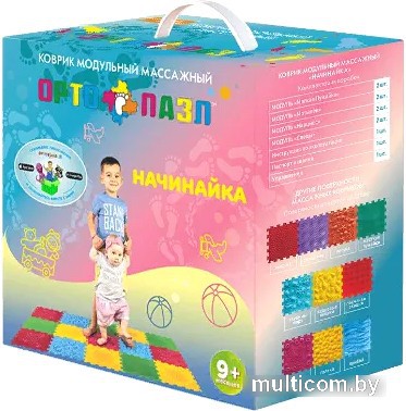 Ортопедический коврик Орто Пазл Микс Начинайка