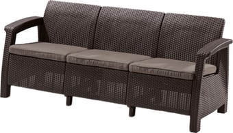 Садовый диван Keter Corfu Love Seat Max (коричневый)