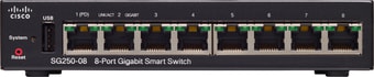 Коммутатор Cisco SG250-08HP