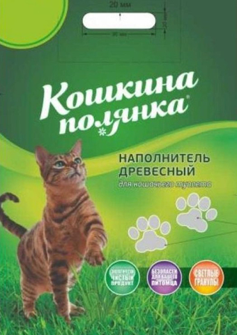 Наполнитель для туалета Кошкина Полянка Древесный 12 л