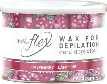 Воск ItalWax для депиляции Flex Малина в банке (400 г)