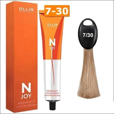 Крем-краска Ollin Professional N-Joy Color Cream 7/30 русый золотистый 100 мл