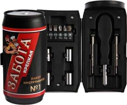 Набор отвертка с битами и головками Tundra 5308280 (13 предметов)