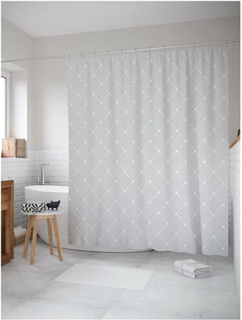 Шторка-занавеска для ванны JoyArty Точечные соединения sc_13580