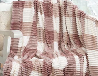 Плед АртПостель Квадро 180x200 4002 (пудра)