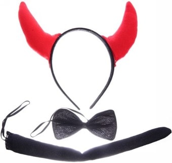 Карнавальный набор Серпантин Чертик Красные рожки 770-0266
