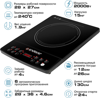 Настольная плита Endever Skyline IP-57