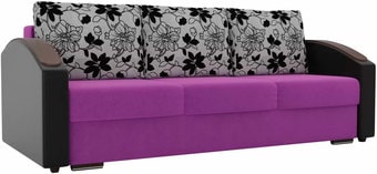 Диван Лига диванов Монако slide 102007 (фиолетовый/черный/серый)