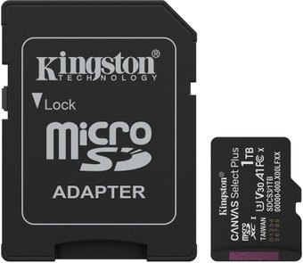 Карта памяти Kingston Canvas Select Plus microSDXC 1TB SDCS3/1TB (с адаптером)