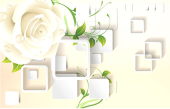 Фотообои Citydecor Цветочная абстракция 2 с защитным покрытием 400x254