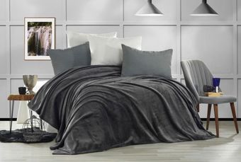 Плед Karven Super Soft Melinda 1.5 160x220 Р 941 (антрацит)