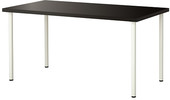 Письменный стол Ikea Линнмон/Адильс (черно-коричневый/белый) [292.472.18]