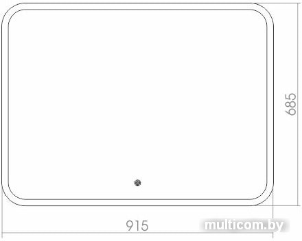 Silver Mirrors Зеркало Стив 91.5х68.5 ФР-00000843