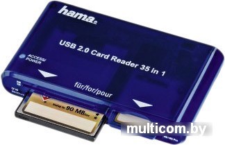 Кардридер Hama 35 in 1 USB 2.0 Multicard Reader (55348)