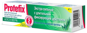 Крем для фиксации зубных протезов Protefix №1 Алоэ Вера экстра-сильный 40 мл