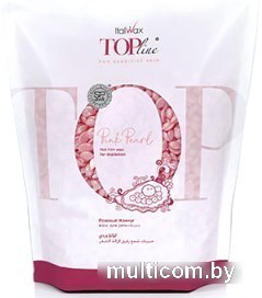 Воск ItalWax для депиляции Top Line Розовый жемчуг горячий пленочный в гранулах (750 г)