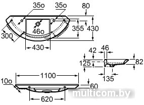 Умывальник Roca Mohave 110x43