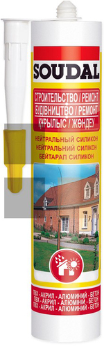 Герметик Soudal Нейтральный. Строительство и ремонт 280 мл (прозрачный)