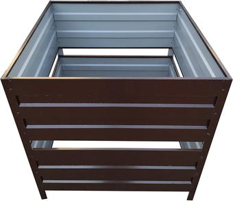 Садовый измельчитель Формула качества Оцинкованный без крышки 1000x1000x1000 (винно-красный)