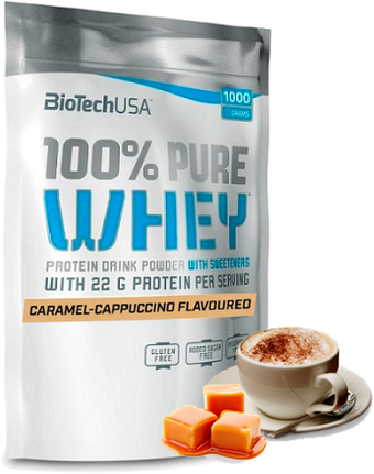 Протеин BioTech USA 100% Pure Whey (карамель-капучино, 1000 г)