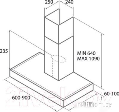 Кухонная вытяжка Jetair Polap 60 Inox
