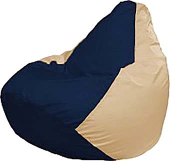 Кресло-мешок Flagman Груша Мега Super Г5.1-42 (тёмно-синий/светло-бежевый)
