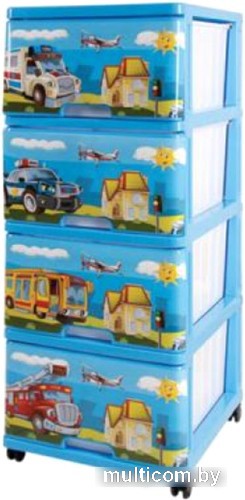 Комод Dunya Машинки 040313 (синий)