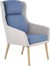 Стул-кресло Halmar Purio (светло-серый/синий)