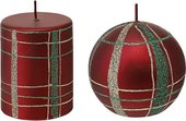 Набор свечей Tkano New Year Essential Festive classics TK24-NY_CND0008 (2 шт, красный)