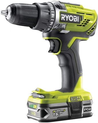 Дрель-шуруповерт Ryobi R18DD3-215S 5133003774 (с 2-мя АКБ, сумка)