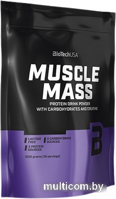 Протеин BioTech USA Muscle Mass (клубника, 1 кг)