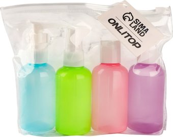 Набор флаконов для косметики Onlytop В чехле 3547453 (4шт)