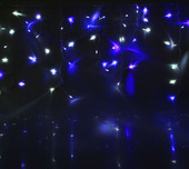 Бахрома Luazon Led-160 (3x0.6 м, белый/синий) [1080183]