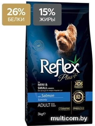 Сухой корм для собак Lider Reflex Plus с лососем для собак мини и мелких 3 кг