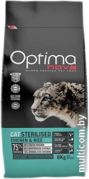 Корм для кошек Optimanova Cat Sterilised Chicken & Rice 0.4 кг