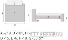 Кровать Signal Gant 200x160 (бирюзовый)