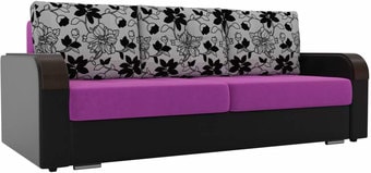 Диван Лига диванов Мейсон 102146 (фиолетовый/черный/серый)