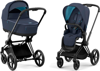 Универсальная коляска Cybex Priam IV (2 в 1, nautical blue/matt black)