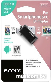 USB Flash Sony USB On-The-Go 64GB Black (USM64SA2B)