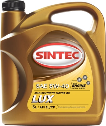 Моторное масло Sintec Lux 5W-40 API SL/CF 5л